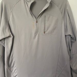 Reebok Light Gray Quarter-Zip Pullover